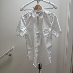 Dunhill white shirt with gold button